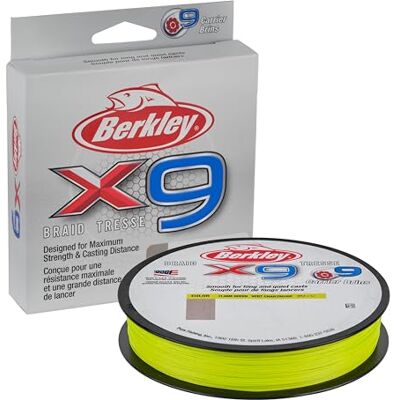 Berkley x9 Braid Superline, Suitable for Freshwater Environments Berkley x9 Braid Superline, Suitable for Freshwater Environments