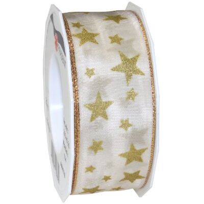 PRÄSENT Arktis - Wire-edged Tape - 20m x 40mm - Decoration & Gift Wrapping PRÄSENT Arktis - Wire-edged Tape - 20m x 40mm - Decoration & Gift Wrapping