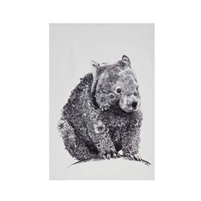Maxwell & Williams Marini Ferlazzo Tea Towel with Wombat Design, 1% Indian Cotton, White, 5 x 7 cm Maxwell & Williams Marini Ferlazzo Tea Towel with Wombat Design, 1% Indian Cotton, White, 5 x 7 cm