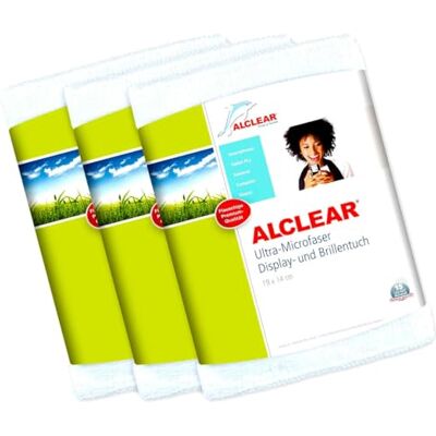 ALCLEAR White Microfiber Cleaning Cloths - Display Screen Care ALCLEAR White Microfiber Cleaning Cloths - Display Screen Care