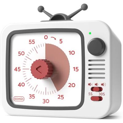 LIORQUE Visual Timer for Kids, 60 Minute Visual Timer with Pause Function Silent Operation, 3-level Volume with Mute, Kids Countdown Timer for Classroom Kitchen Cooking ADHD, Battery Included LIORQUE Visual Timer for Kids, 60 Minute Visual Timer with Pause Function Silent Operation, 3-level Volume with Mute, Kids Countdown Timer for Classroom Kitchen Cooking ADHD, Battery Included