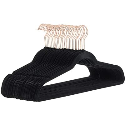 Amazon Basics BlackRose Gold Velvet NonSlip Suit Clothes Hangers - Clothes Hangers Amazon Basics BlackRose Gold Velvet NonSlip Suit Clothes Hangers - Clothes Hangers