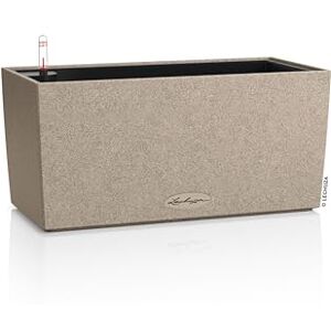 Lechuza -BALCONERA Stone 40 Planter, Sand Beige, Balcony Box with Watering System, Water Level Indicator and Plant Insert, Stone Look, 40 x 19 x 19 cm, 15432 Lechuza -BALCONERA Stone 40 Planter, Sand Beige, Balcony Box with Watering System, Water Level Indicator and Plant Insert, Stone Look, 40 x 19 x 19 cm, 15432