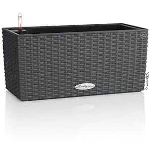 Lechuza Balconera Cottage 40 Granite Planter, Balcony Box with Watering System, Water Level Indicator and Plant Insert, Wicker Look, 40 x 19 x 19 cm, 15471 Lechuza Balconera Cottage 40 Granite Planter, Balcony Box with Watering System, Water Level Indicator and Plant Insert, Wicker Look, 40 x 19 x 19 cm, 15471
