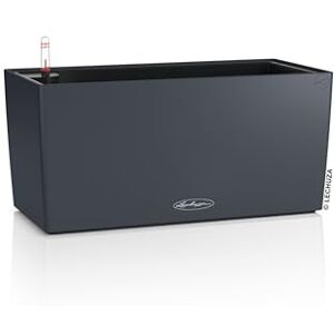 Lechuza Balconera Colour 40 Planter, Slate Grey, Balcony Box with Watering System, Water Level Indicator and Plant Insert, Matte Surface, 40 x 19 x 19 cm, 15478 Lechuza Balconera Colour 40 Planter, Slate Grey, Balcony Box with Watering System, Water Level Indicator and Plant Insert, Matte Surface, 40 x 19 x 19 cm, 15478