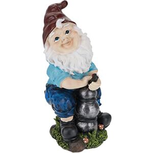 Relaxdays Garden Gnome with Water Pump, Weather & Frost Resistant, 24.5 x 11 x 14 cm, Figurine, Polyresin, Multicoloured Relaxdays Garden Gnome with Water Pump, Weather & Frost Resistant, 24.5 x 11 x 14 cm, Figurine, Polyresin, Multicoloured