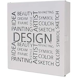 HAKU Möbel Key Box White, Metal Size: W 22 cm X H 24 cm X D 5 cm, Style: Modern HAKU Möbel Key Box White, Metal Size: W 22 cm X H 24 cm X D 5 cm, Style: Modern