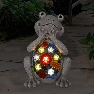Goodeco Solar Garden Frog Statue Outdoor Ornament with succulent and 7 LED Lights Home Lawn Decor Garden Frog figurine for Patio,Balcony,Yard,Lawn-Unique Housewarming Gift,20cm Goodeco Solar Garden Frog Statue Outdoor Ornament with succulent and 7 LED Lights Home Lawn Decor Garden Frog figurine for Patio,Balcony,Yard,Lawn-Unique Housewarming Gift,20cm