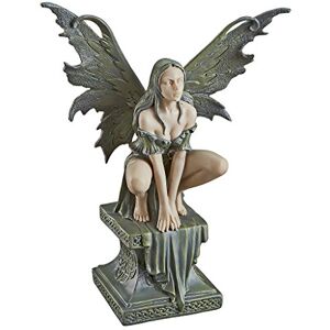 Design Toscano Celtic Fairy's Perilous Perch Statue, Polyresin, Two Tone Stone, Small, 24 cm Design Toscano Celtic Fairy's Perilous Perch Statue, Polyresin, Two Tone Stone, Small, 24 cm