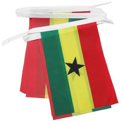 Az Flag Ghana Flag Garland - 6m, 20 Flags - Polyester Az Flag Ghana Flag Garland - 6m, 20 Flags - Polyester