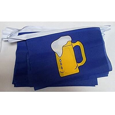 Party Flag Garland - 6M, 20 Flags, Yellow Party Flag Garland - 6M, 20 Flags, Yellow