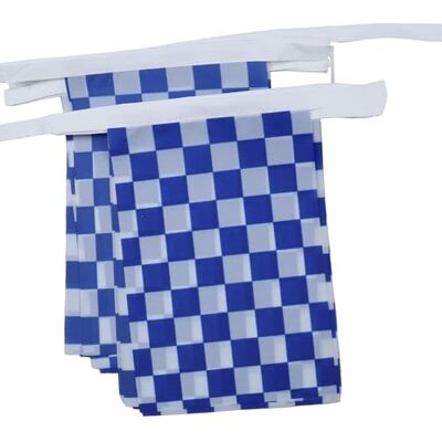 AZ FLAG Ghirlanda 6 Metri 20 Bandiere A Scacchi Blu Marino E Bianchi - Flag Garland AZ FLAG Ghirlanda 6 Metri 20 Bandiere A Scacchi Blu Marino E Bianchi - Flag Garland