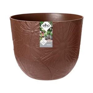 elho Fuente Lily Round 30 - Flower Pot for Indoor & Outdoor - Ø 29.5 x H 24.3 cm - Brown/Rusty Brown