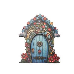 LearnLyrics Miniature Door - 2D Fairy Garden Miniature Gnome Door Mini Elf Door Decoration, Fairy Garden Accessories, Tree Stump Decorations, Garden Ornament for Backyard