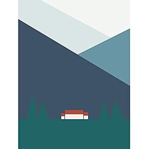 Wee Blue Coo Geometric Shapes Scottish Highland Croft Home Scotland Large Art Print Poster Wall Decor 18x24 inch Wee Blue Coo Geometric Shapes Scottish Highland Croft Home Scotland Large Art Print Poster Wall Decor 18x24 inch