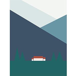 Wee Blue Coo Geometric Shapes Scottish Highland Croft Scotland Art Print Poster Wall Decor 12X16 Inch Wee Blue Coo Geometric Shapes Scottish Highland Croft Scotland Art Print Poster Wall Decor 12X16 Inch