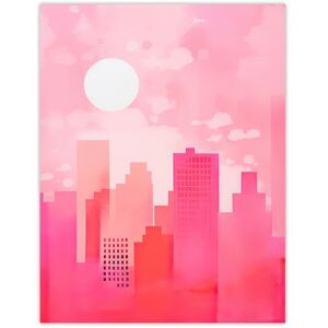 Artery8 Abstract Geometric Cityscape in Pink Simple Watercolour Painting Large Wall Art Poster Print Thick Paper 18X24 Inch Artery8 Abstract Geometric Cityscape in Pink Simple Watercolour Painting Large Wall Art Poster Print Thick Paper 18X24 Inch