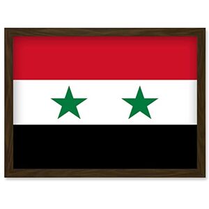 Artery8 - Syrian Arab Republic National Flag - A4 - Framed - Poster Artery8 - Syrian Arab Republic National Flag - A4 - Framed - Poster