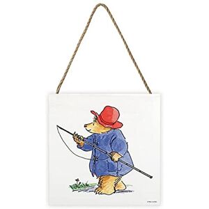 Pyramid Paddington Bear Artwork (Fishing With Paddington Design) 20cm x 20cm x 3cm Woodblock with Hanging Cord Official Merchandise , Blue,Gold,Red Pyramid Paddington Bear Artwork (Fishing With Paddington Design) 20cm x 20cm x 3cm Woodblock with Hanging Cord Official Merchandise , Blue,Gold,Red