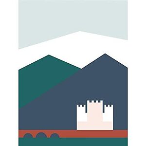 Wee Blue Coo Geometric Shapes Scotland Eilean Donan Castle Kyle Lochalsh Large Art Print Poster Wall Decor 18x24 inch Wee Blue Coo Geometric Shapes Scotland Eilean Donan Castle Kyle Lochalsh Large Art Print Poster Wall Decor 18x24 inch
