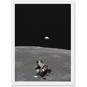 Artery8 Space NASA Earth Moon Lunar Landing Module Earth USA Photo Artwork Framed Wall Art Print A4 Artery8 Space NASA Earth Moon Lunar Landing Module Earth USA Photo Artwork Framed Wall Art Print A4