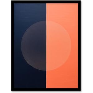 Wee Blue Coo Pumpkin and Blue Slate Abstract Oil Painting Minimalist Geometric Colour Block Artwork Framed Wall Art Print A4 Wee Blue Coo Pumpkin and Blue Slate Abstract Oil Painting Minimalist Geometric Colour Block Artwork Framed Wall Art Print A4