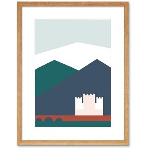 Wee Blue Coo Geometric Shapes Scotland Eilean Donan Castle Kyle Lochalsh Framed Art Print Wee Blue Coo Geometric Shapes Scotland Eilean Donan Castle Kyle Lochalsh Framed Art Print