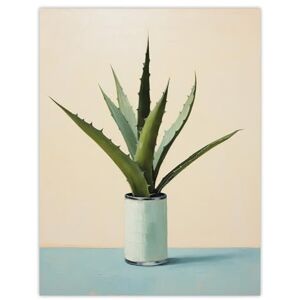 Wee Blue Coo - Aloe Vera Oil Painting - pastel - XL - wall art print Wee Blue Coo - Aloe Vera Oil Painting - pastel - XL - wall art print