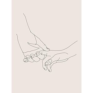 Wee Blue Coo Line Drawing Hands Holding Minimalist Large Wall Art Poster Print Thick Paper 18X24 Inch Wee Blue Coo Line Drawing Hands Holding Minimalist Large Wall Art Poster Print Thick Paper 18X24 Inch