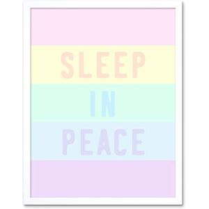 Wee Blue Coo Sleep in Peace Cute Pastel Typography Art Print Framed Poster Wall Decor 12x16 inch Wee Blue Coo Sleep in Peace Cute Pastel Typography Art Print Framed Poster Wall Decor 12x16 inch
