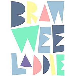 Wee Blue Coo Braw Wee Laddie Colourful New Baby Boy Scottish Canvas Art Print Wee Blue Coo Braw Wee Laddie Colourful New Baby Boy Scottish Canvas Art Print