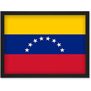 Artery8 - Venezuela Flag - A4 - Black Frame - Framed Wall Art Artery8 - Venezuela Flag - A4 - Black Frame - Framed Wall Art