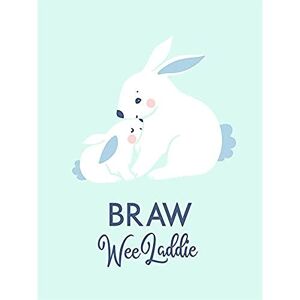 Wee Blue Coo Braw Wee Laddie New Baby Boy Scottish Rabbit Bunny Canvas Art Print Wee Blue Coo Braw Wee Laddie New Baby Boy Scottish Rabbit Bunny Canvas Art Print