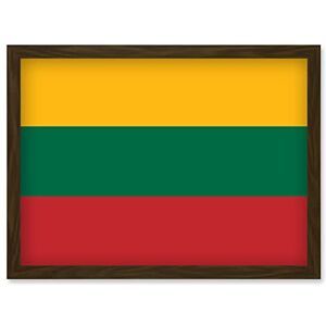 Artery8 - Lithuania National Flag - A4 - Framed - Poster Artery8 - Lithuania National Flag - A4 - Framed - Poster