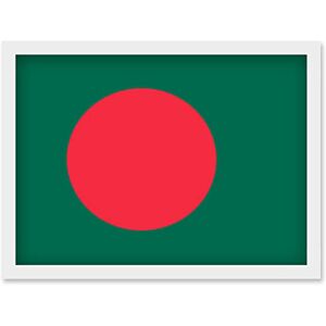 Artery8 - Bangladesh National Flag - A4 White - Wall Art Print Artery8 - Bangladesh National Flag - A4 White - Wall Art Print