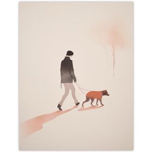 Artery8 The Dog Walk By Amy Denver Minimalist Soft Pastel Orange Watercolour Minimalism Simple Modern Artwork Extra Large XL Wall Art Poster Print Artery8 The Dog Walk By Amy Denver Minimalist Soft Pastel Orange Watercolour Minimalism Simple Modern Artwork Extra Large XL Wall Art Poster Print
