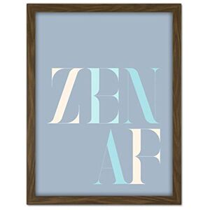 Wee Blue Coo Zen AF Peaceful Pastel Typography Artwork Framed Wall Art Print 18X24 Inch Wee Blue Coo Zen AF Peaceful Pastel Typography Artwork Framed Wall Art Print 18X24 Inch