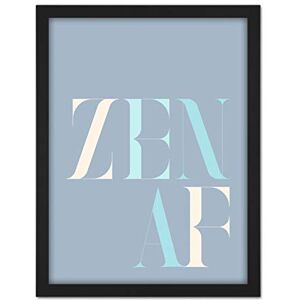 Wee Blue Coo Zen AF Peaceful Pastel Typography Artwork Framed Wall Art Print 18X24 Inch Wee Blue Coo Zen AF Peaceful Pastel Typography Artwork Framed Wall Art Print 18X24 Inch