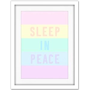 Wee Blue Coo Sleep In Peace Cute Pastel Typography Artwork Framed Wall Art Print 18X24 Inch Wee Blue Coo Sleep In Peace Cute Pastel Typography Artwork Framed Wall Art Print 18X24 Inch