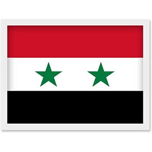 Artery8 - Syrian Arab Republic National Flag - A4 - Framed - Wall Art Artery8 - Syrian Arab Republic National Flag - A4 - Framed - Wall Art
