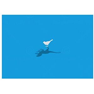 Wee Blue Coo Painting Digital Bird Dinosaur Shadow 12x16 Wall Art Print Wee Blue Coo Painting Digital Bird Dinosaur Shadow 12x16 Wall Art Print