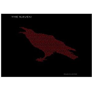 Wee Blue Coo Quote Graphic Poem Raven Edgar Allen Poe Wall Art Print Wee Blue Coo Quote Graphic Poem Raven Edgar Allen Poe Wall Art Print