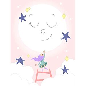 Wee Blue Coo Girls Moon Climber Girl Large Wall Art Print Canvas Premium Poster Wee Blue Coo Girls Moon Climber Girl Large Wall Art Print Canvas Premium Poster