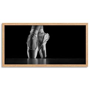 Wee Blue Coo Ballerina Dancer Pointe Ballet Shoes Long Panel Framed Wall Art Print Wee Blue Coo Ballerina Dancer Pointe Ballet Shoes Long Panel Framed Wall Art Print
