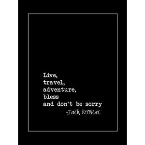Wee Blue Coo Kerouac Live Travel Adventure Bless Large Wall Art Poster Print Thick Paper 18X24 Inch Wee Blue Coo Kerouac Live Travel Adventure Bless Large Wall Art Poster Print Thick Paper 18X24 Inch