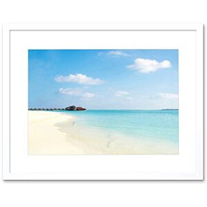 Wee Blue Coo Tropical Beach Caribbean Seaside Art Picture Framed Wall Art Print Wee Blue Coo Tropical Beach Caribbean Seaside Art Picture Framed Wall Art Print