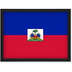 Artery8 - Haiti National Flag - A4 - Framed Wall Art Artery8 - Haiti National Flag - A4 - Framed Wall Art