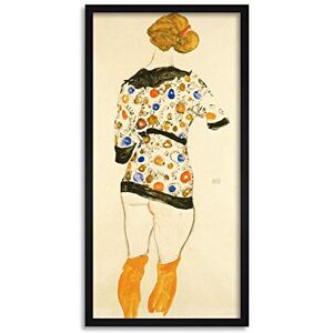 Fine Art Prints Egon Schiele Standing Woman in a Patterned Blouse Long Framed Art Print Wall Poster 25x12 inch Fine Art Prints Egon Schiele Standing Woman in a Patterned Blouse Long Framed Art Print Wall Poster 25x12 inch