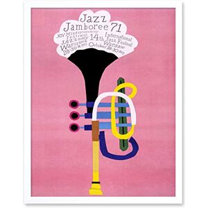Wee Blue Coo Exhibition Jazz Poland Trumpet Abstract Art Print Framed Poster Wall Decor 12x16 inch Wee Blue Coo Exhibition Jazz Poland Trumpet Abstract Art Print Framed Poster Wall Decor 12x16 inch