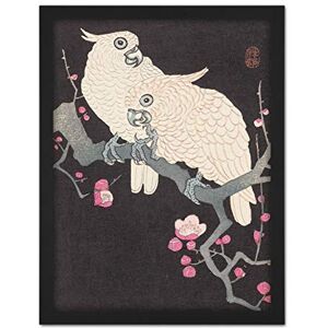 Artery8 Ohara Koson Two Cockatoo And Plum Blossom Painting Artwork Framed Wall Art Print 18X24 Inch Artery8 Ohara Koson Two Cockatoo And Plum Blossom Painting Artwork Framed Wall Art Print 18X24 Inch